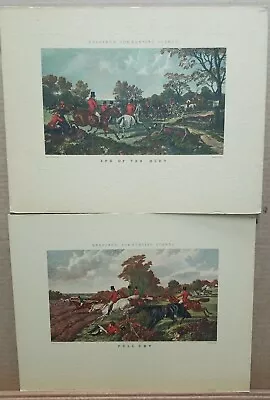 J. F. Herring Two Vintage Prints  Hunt Scenes  1960's 11 ×14  NY Graphic Society • $50