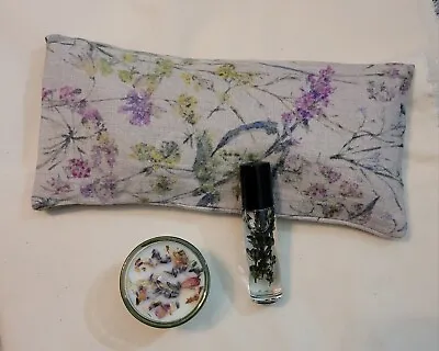 Eye Pillow Aromatherapy /HERBAL MICROWAVE HEAT/COLD PACK GIFT BOX • $31.95