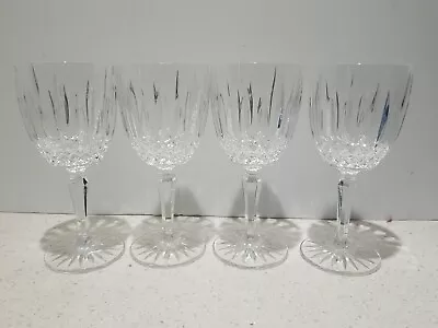 Mikasa Clear Crystal Heavy Wine Glasses Old Dublin Pattern  6 1/2  Set Of 4 • $47.79