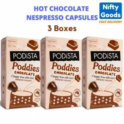 £52.79 • Buy Poddies | Sugar Free Chocolate Nespresso Compatible Capsule For Kids - 100g X3