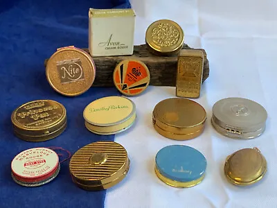 Vtg Compact Lot Rouge Face Powder Tins Princess Pat Dorothy Perkins Young's Nite • $159.95