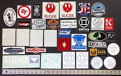 34 Assorted Gun Pistol Rifle Hunting Decals Pack Lot  - Firearm Stickers #6 • $21.98