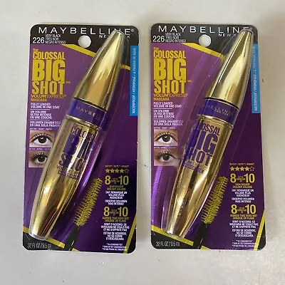LOT OF 2 / Maybelline The Colossal Big Shot Waterproof Mascara Very Black • $12.99