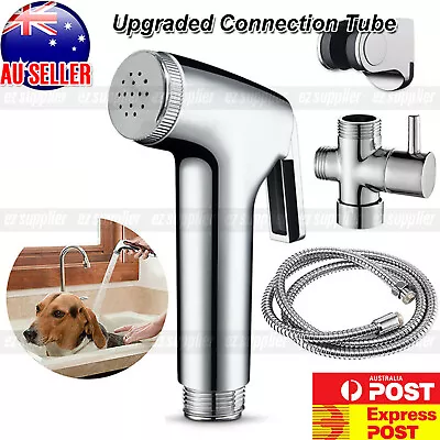 4Pcs Bidet Douche Toilet Spray Shattaf Shower Head Hose Sprayer Kit  Silver HOT • $21.99