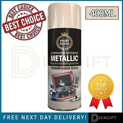 £7.99 • Buy Metallic Spray Paints Aerosol All-Purpose Cars Wood Metal Graffiti Paints 400ml
