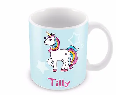 Personalised Unicorn Mug/Cup Birthday Christmas Gift Present 11oz/6oz ANY NAME!! • £9.99