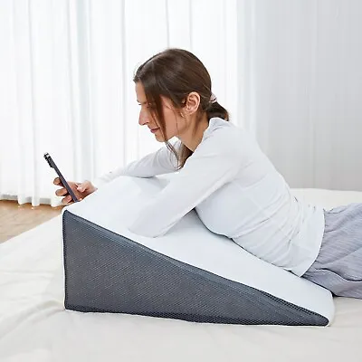 24x24x12inch Memory Foam Bed Wedge Pillow And Sleep Pillow With Removable Cover • $31.89