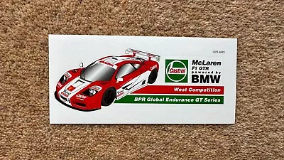 ORIGINAL WEST McLAREN F1 GTR LE MANS 24 STICKER • £6