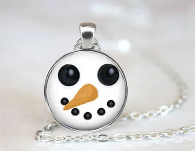 SNOWMAN  CHRISTMAS Women Men Pendant Silver 20  Necklace GIRL SNOW CHILDREN KID • $18.88