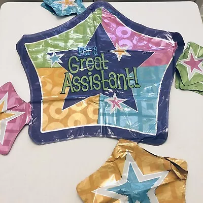 Large Jumbo Mylar Balloon Multiple Star For A Great Assistant Co Worker Employee • $12.95