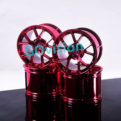 Custom 4 Pcs Chrome Red Rims Wheels Hubs 37383 For Lego 42115 42083 MOC • $24.21