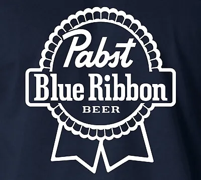 PABST BLUE RIBBON T-Shirt Milwakee Beer Logo College Frat Drinks Party S-6XL Tee • $14.95