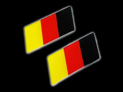 $10.95 • Buy Qty 2 German Germany Flag Euro Badge Emblems For Bmw Mercedes Porsche Vw