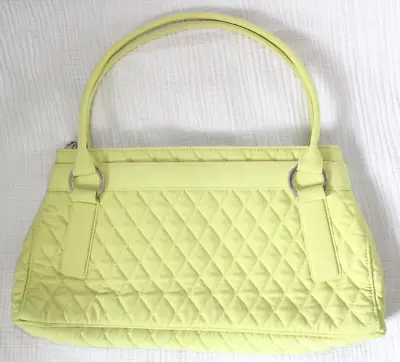 Vera Bradley Trapeze Key Lime Microfiber Bag - Shoulder Satchel Handbag • $19.99