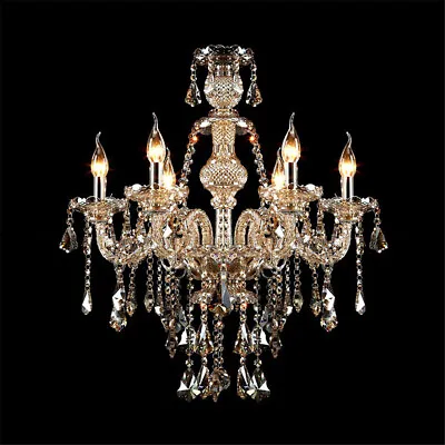 Traditional Crystal Candle Chandelier Vintage Ceiling Pendent Light 6-Light Lamp • $149