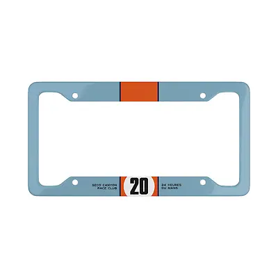 GULF RACING-inspired  McQueen  License Plate Frame SCRC Porsche/GT40/Le Mans • $29