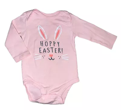 Carter’s Baby Girl Hoppy Easter Pink Long Sleeve Bodysuit Shirt 6 Months • $4.99