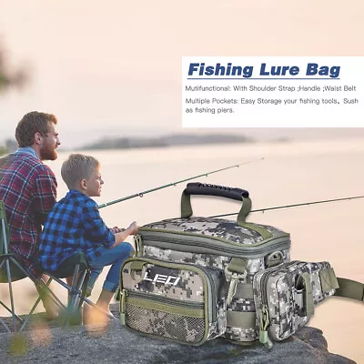 Fishing Tackle Gear Waist Bag Cross Multi-pocket Storage Bag Water-Resistant AU • $34.99