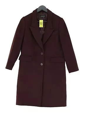 Jaeger Women's Coat UK 8 Brown Wool With Cashmere Polyester Viscose Overcoat • £27.40