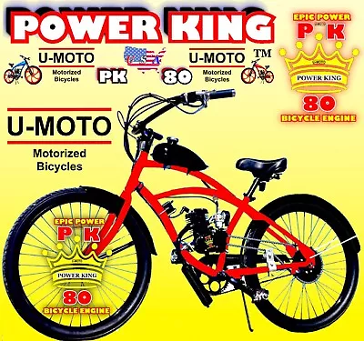 66cc/80cc 2-STROKE MOTORIZED BIKE KIT AND 26” CRUISER BIKE DIY MOTOR BIKE POWER • $359.99