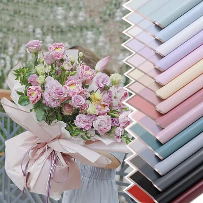 £10.99 • Buy 20 PCS Flower Gift Wrapping Paper Matte Film Sheet Florist Bouquet DIY Supplies