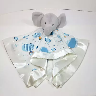 Magnetic Me Elephant Lovey Plush Security Baby Blanket Blue Cream Ivory Balloons • $14.99