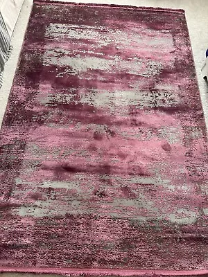 Athera Bordered Distressed Abstract Look Rug • £99