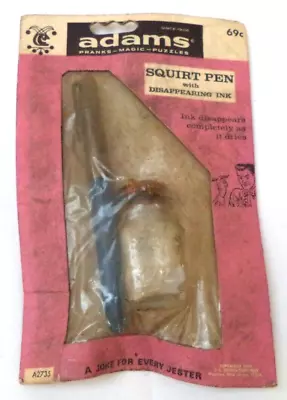 Vintage 1958 Adams Magic Prank Puzzle Squirt Pen Disappearing Ink Nos!!! Bin 2 • $14.99