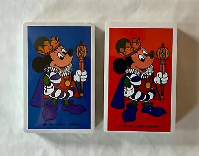 Vintage Disney “Mickey Mouse Playing Cards” ~ 2 Decks ~ New & Factory Sealed • $20