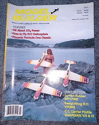 Model Builder Magazine July 1986 Co2 Power & How To Fly R/C Helicopters V16 N174 • $9.59