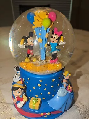 Disney 100 Birthday Mickey Minnie Wish Star Music Box Snow Globe Broken Tinkbell • $19.99