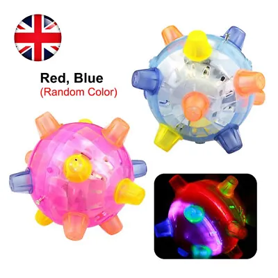 LED Flash Music Dancing Ball Kids Light Up Jumping Vibrating Bouncing Ball Toy • £8.25