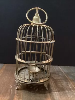 Vintage Solid Brass Decorative Bird Cage On Feet 12” • $24