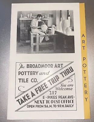 RARE Vintage Ad “The Broadmoor Art Pottery And Tile Co.” Colorado Springs CO • $20