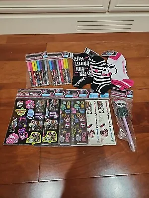 Monster High Lot Markers Tattoos Stickers Pen Socks NOS 2012 • $39.99