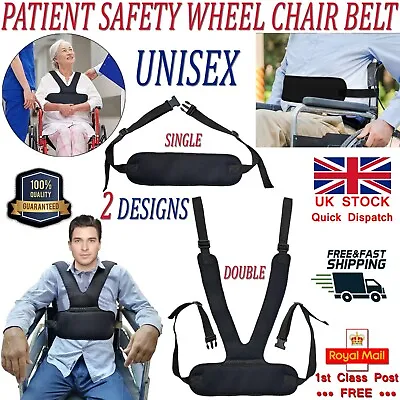 Wheelchair & Mobility Scooter Safety Seat Belt Adjustable Strap Elderly Harness • £6.99