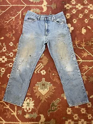 Vintage Lee Jeans Painted Distressed 34x29 • $15