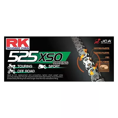 RK EXCEL Chain - 525XSO Road & Off-Road X'ring Chain Chain# 525XSO • $95.24