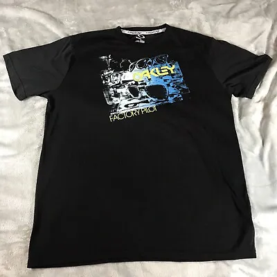 Oakley Factory Pilot T-Shirt Mens L Black Tee Ohydrolix • $12.95