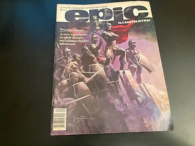 EPIC ILLUSTRATED MAGAZINE #1 (Marvel/1980) Surfer! Frazetta! Starlin!++++ (FN++) • $20.95