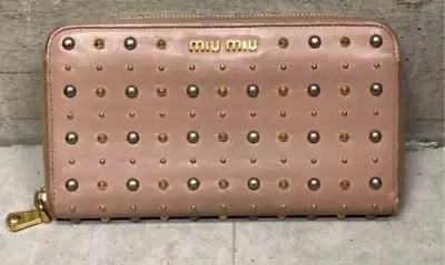 Miu Miu Long Wallet Leather Studs Shipped From Japan • £53.04