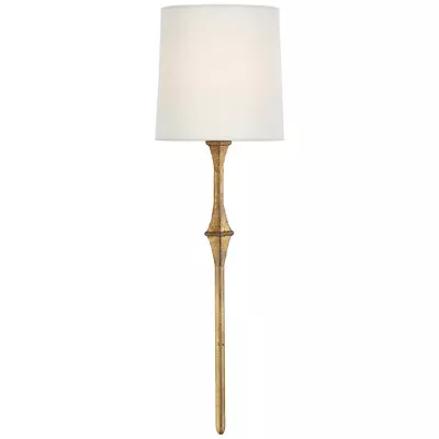 Visual Comfort S 2401GI-L Dauphine Wall Sconce Gilded Iron With Linen Shade • $105