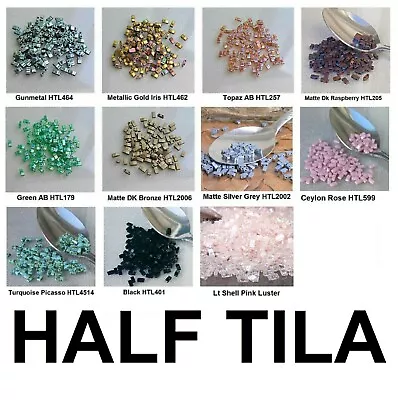 Half TILA 2-Hole Glass Beads Miyuki 100 Pcs Ur PICK • $5.95