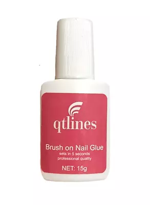 15g Super Strong Nail Tip Bond Glue Qtlines Nail Bond Adhesive Brush On Glue • £2.99