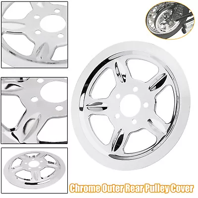 $36.08 • Buy Replacement Chrome Outer Rear Pulley Insert Cover Fit For Harley Sportster XL