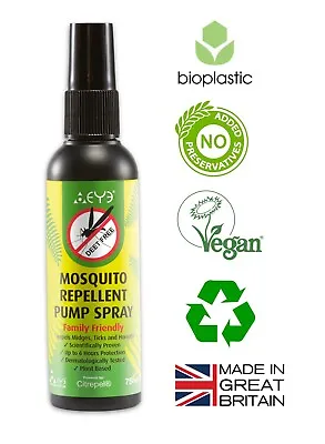 £7.99 • Buy THEYE Natural Insect Repellent / Mosquito Repellent / Midge Spray 75ml | No DEET