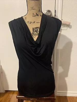 Marciano XS Sexy Turtleneck Sleeveless Top Black 100% Rayon  • $20