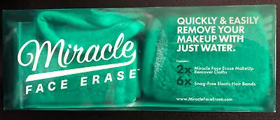 Miracle Face Erase 2 Pack Makeup Remover Face Cloths Chemical-free Microfib... • $9.99