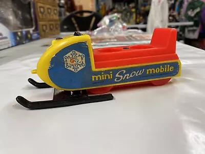 Vintage 1970 Fisher Price Mini Snow Mobile 705 Little People Toy Rare Sled • $14.99