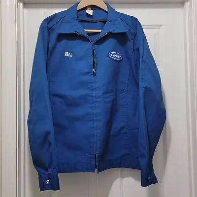 VTG Protexall MechanIc Workwear Blue Carrier Jacket USA Talon Zip Men's XL  BLU  • $48